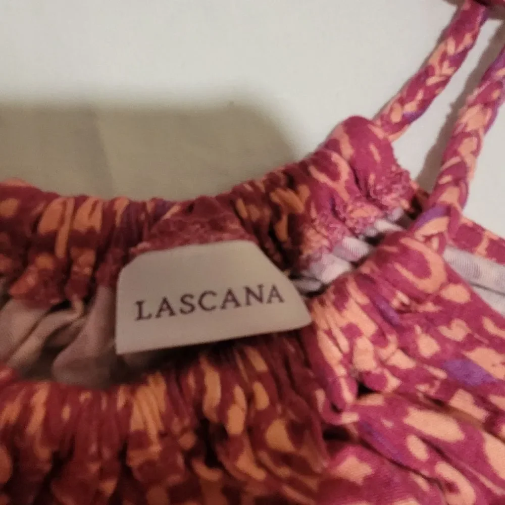 Lascana Size 8 (40) Pink Orange Strap Detail Keyhole Dress